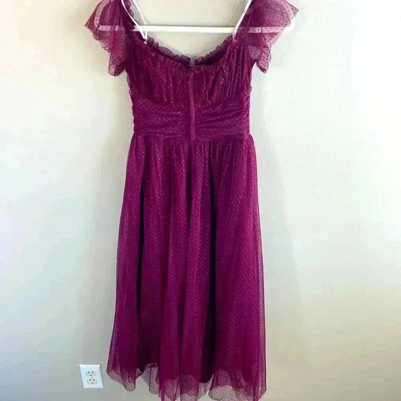 Lulu’s Burgandy Tulle Corset Dress size S - Picture 1 of 8